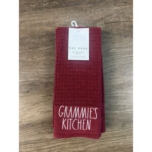 Rae Dunn Grammie's Kitchen Towel Set of 3 Burgundy Kitchen Towels New